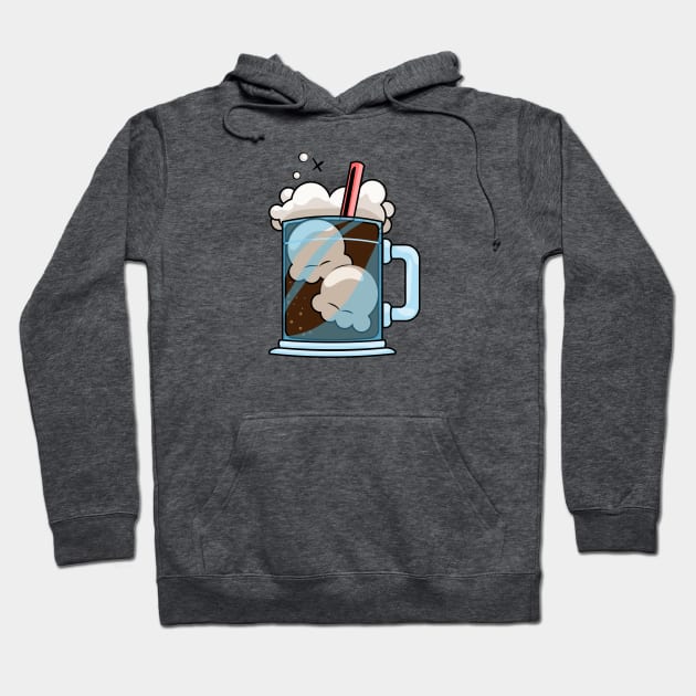 Root Beer Float Hoodie by ElliotLouisArt